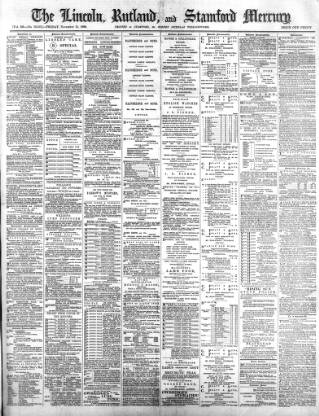 cover page of Stamford Mercury published on November 15, 1889