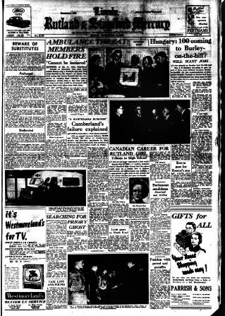 cover page of Stamford Mercury published on November 30, 1956
