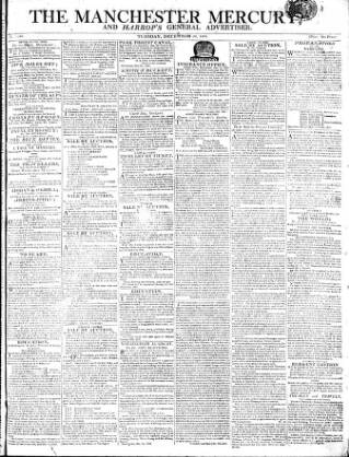 cover page of Manchester Mercury published on December 30, 1806