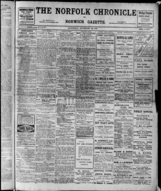 cover page of Norfolk Chronicle published on December 30, 1911