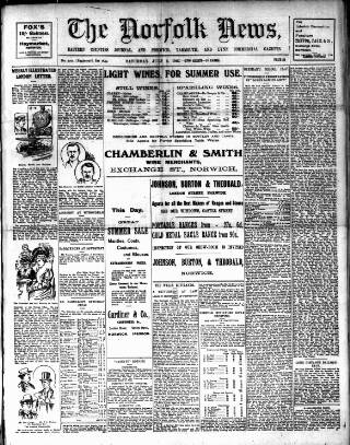 cover page of Norfolk News published on July 6, 1907