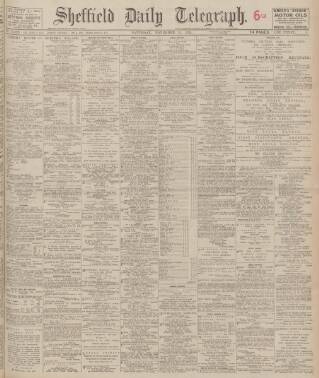 cover page of Sheffield Daily Telegraph published on November 15, 1924