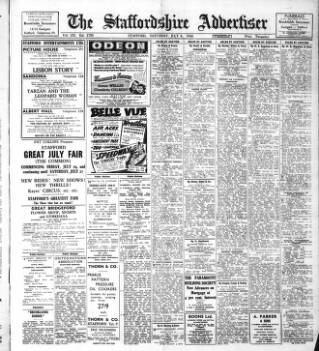 cover page of Staffordshire Advertiser published on July 6, 1946
