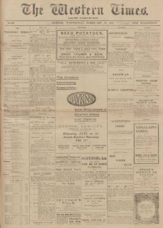 cover page of Western Times published on February 28, 1917