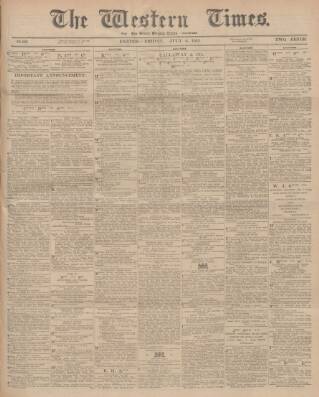 cover page of Western Times published on July 6, 1923