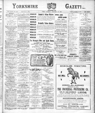cover page of Yorkshire Gazette published on February 28, 1903