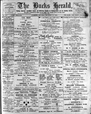 cover page of Bucks Herald published on November 30, 1912