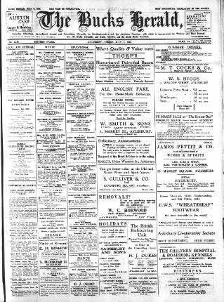 cover page of Bucks Herald published on July 6, 1934