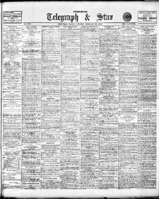 cover page of Sheffield Evening Telegraph published on February 28, 1910