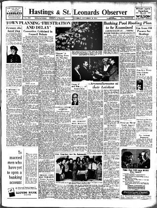 cover page of Hastings and St Leonards Observer published on September 18, 1954