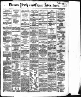 cover page of Dundee, Perth, and Cupar Advertiser published on November 15, 1859