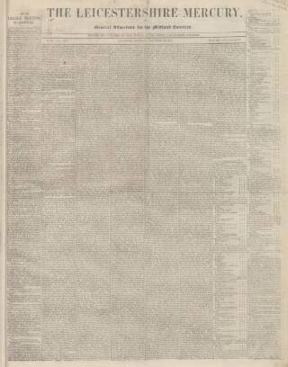cover page of Leicestershire Mercury published on December 30, 1843