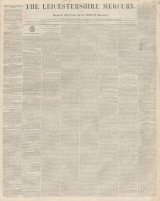 cover page of Leicestershire Mercury published on February 28, 1846