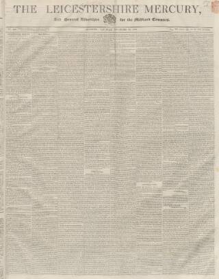 cover page of Leicestershire Mercury published on November 30, 1850