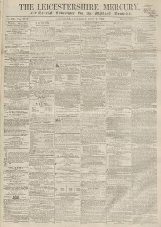 cover page of Leicestershire Mercury published on July 6, 1861