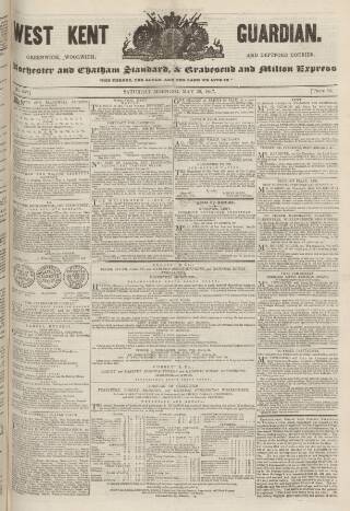 cover page of West Kent Guardian published on May 29, 1847