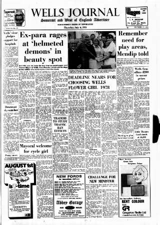 cover page of Wells Journal published on July 6, 1978