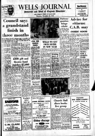 cover page of Wells Journal published on November 30, 1978