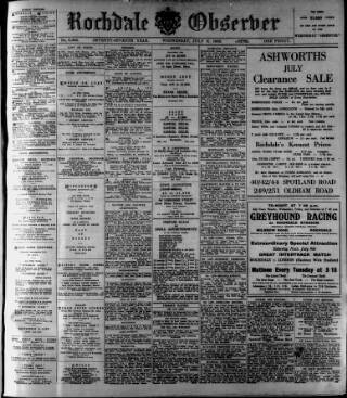cover page of Rochdale Observer published on July 6, 1932