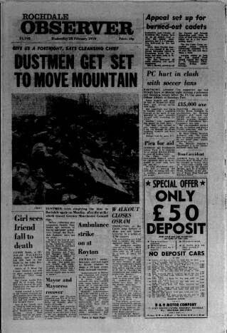 cover page of Rochdale Observer published on February 28, 1979