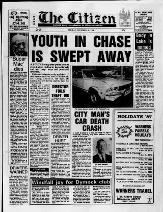 cover page of Gloucester Citizen published on December 30, 1986