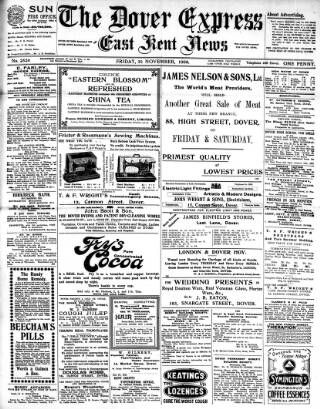 cover page of Dover Express published on November 30, 1906