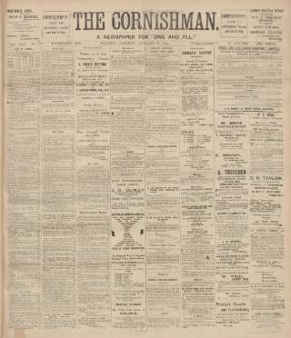 cover page of Cornishman published on February 28, 1907