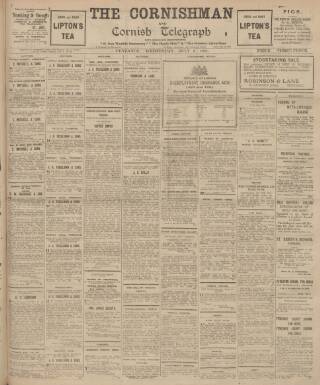 cover page of Cornishman published on July 6, 1921