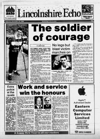 cover page of Lincolnshire Echo published on December 30, 1989