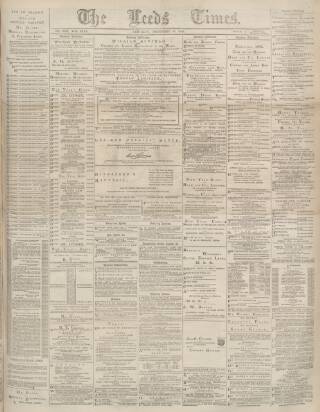 cover page of Leeds Times published on December 30, 1882