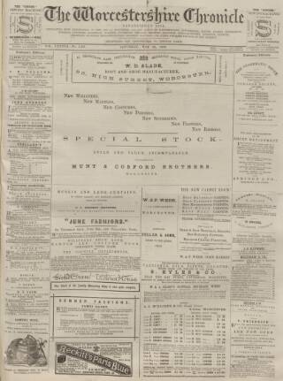 cover page of Worcestershire Chronicle published on May 29, 1875