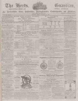 cover page of Herts Guardian published on December 30, 1862