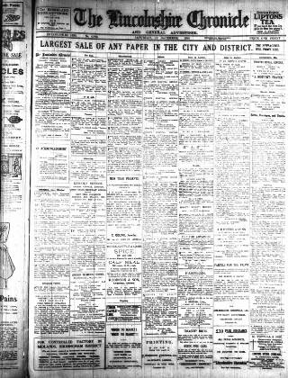 cover page of Lincolnshire Chronicle published on December 30, 1916