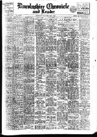 cover page of Lincolnshire Chronicle published on February 28, 1942