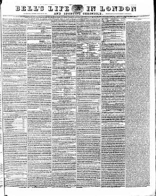 cover page of Bell's Life in London and Sporting Chronicle published on February 28, 1841