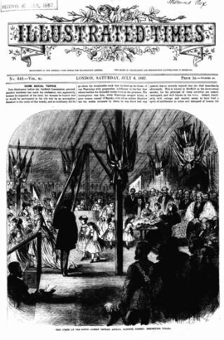 cover page of Illustrated Times published on July 6, 1867