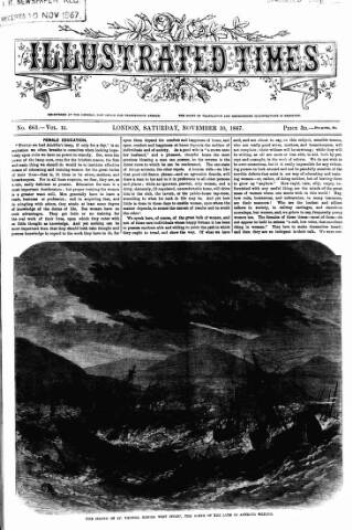 cover page of Illustrated Times published on November 30, 1867