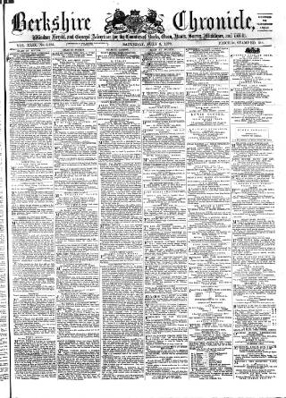 cover page of Berkshire Chronicle published on July 6, 1872