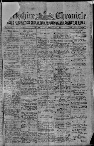 cover page of Berkshire Chronicle published on December 30, 1911