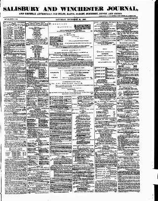 cover page of Salisbury and Winchester Journal published on December 30, 1882