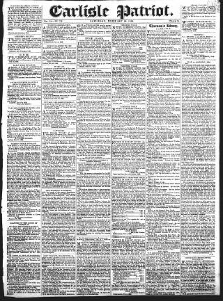 cover page of Carlisle Patriot published on February 28, 1829