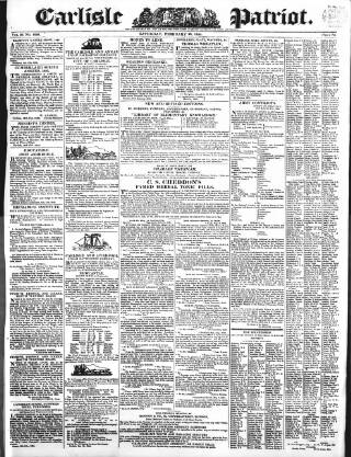 cover page of Carlisle Patriot published on February 28, 1835