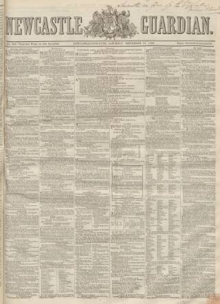 cover page of Newcastle Guardian and Tyne Mercury published on September 18, 1852