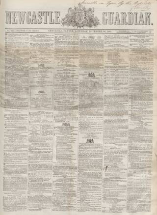 cover page of Newcastle Guardian and Tyne Mercury published on November 30, 1861