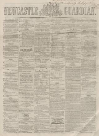 cover page of Newcastle Guardian and Tyne Mercury published on December 30, 1865