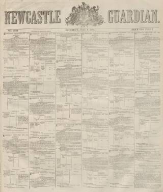 cover page of Newcastle Guardian and Tyne Mercury published on July 6, 1872