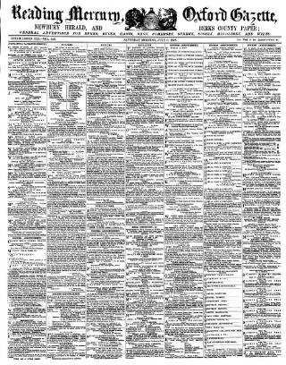 cover page of Reading Mercury published on July 6, 1878