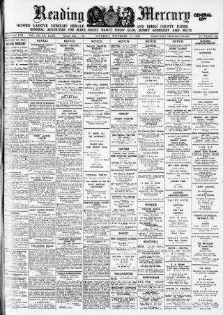 cover page of Reading Mercury published on November 15, 1958