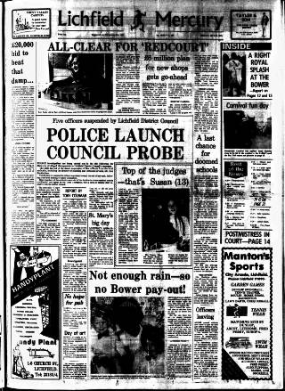 cover page of Lichfield Mercury published on May 29, 1981