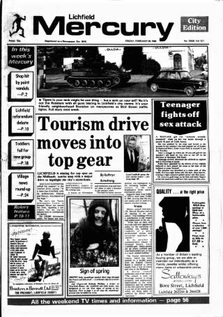 cover page of Lichfield Mercury published on February 28, 1986